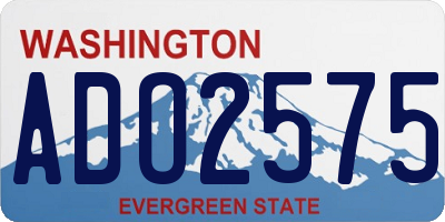 WA license plate ADO2575