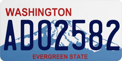 WA license plate ADO2582