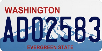 WA license plate ADO2583
