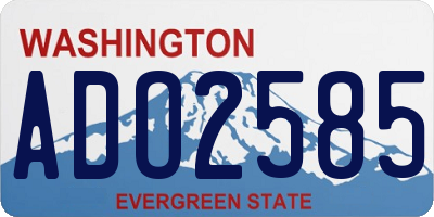 WA license plate ADO2585