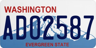 WA license plate ADO2587