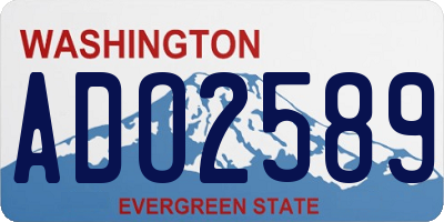 WA license plate ADO2589