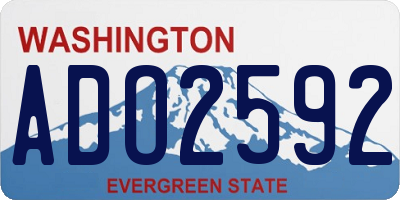 WA license plate ADO2592