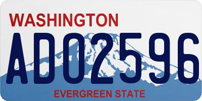 WA license plate ADO2596