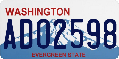 WA license plate ADO2598