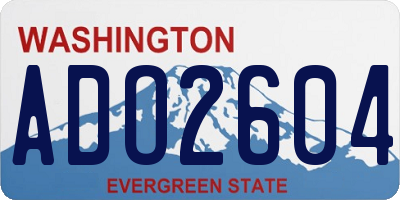 WA license plate ADO2604