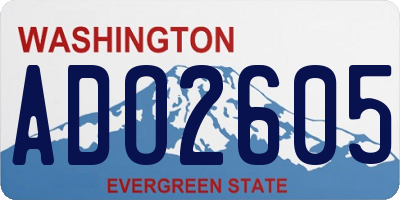 WA license plate ADO2605