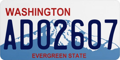 WA license plate ADO2607