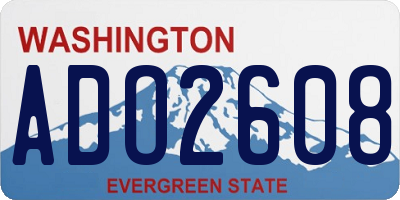 WA license plate ADO2608