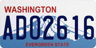 WA license plate ADO2616