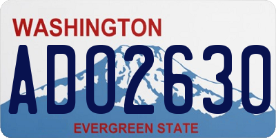 WA license plate ADO2630