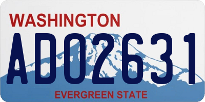 WA license plate ADO2631