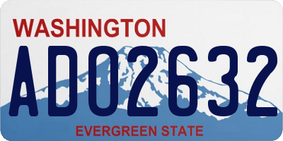 WA license plate ADO2632