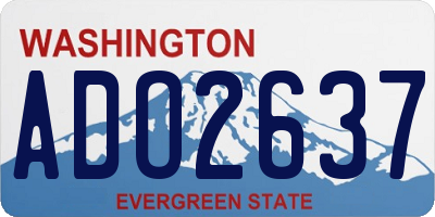 WA license plate ADO2637