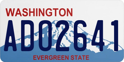 WA license plate ADO2641