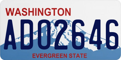 WA license plate ADO2646