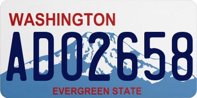 WA license plate ADO2658
