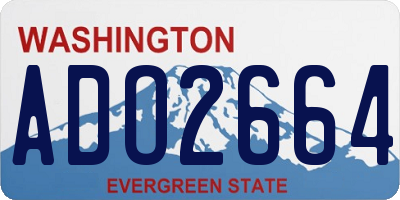 WA license plate ADO2664