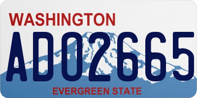 WA license plate ADO2665