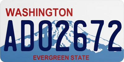 WA license plate ADO2672