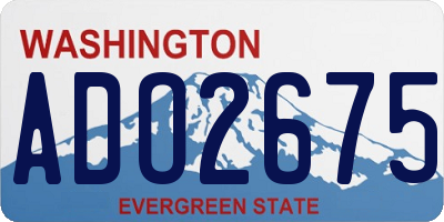 WA license plate ADO2675