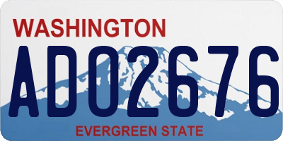 WA license plate ADO2676