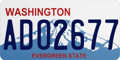 WA license plate ADO2677