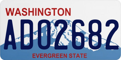 WA license plate ADO2682