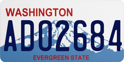WA license plate ADO2684