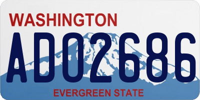 WA license plate ADO2686