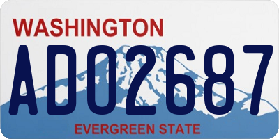 WA license plate ADO2687