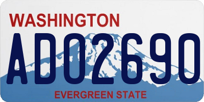 WA license plate ADO2690