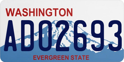 WA license plate ADO2693