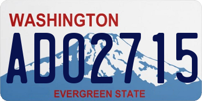 WA license plate ADO2715