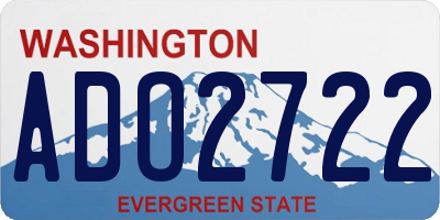 WA license plate ADO2722