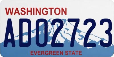 WA license plate ADO2723