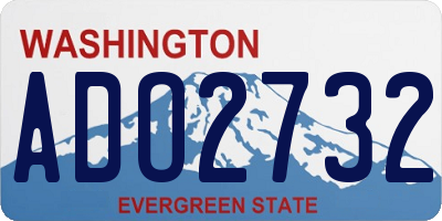 WA license plate ADO2732