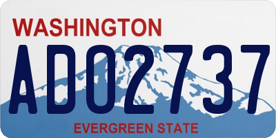 WA license plate ADO2737