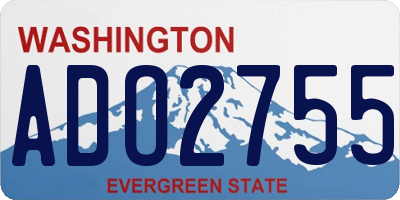 WA license plate ADO2755