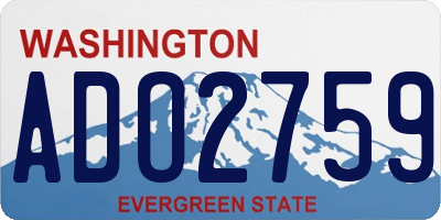 WA license plate ADO2759