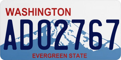 WA license plate ADO2767