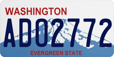 WA license plate ADO2772