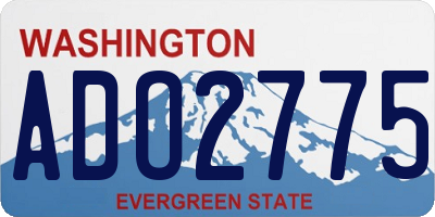 WA license plate ADO2775