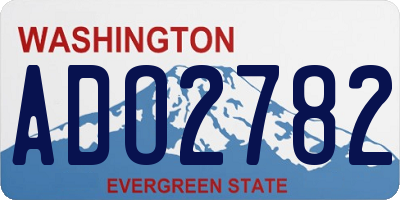 WA license plate ADO2782