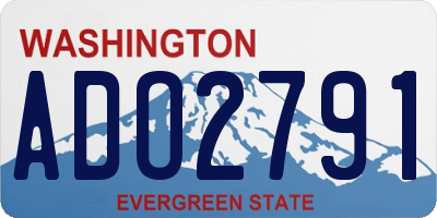 WA license plate ADO2791
