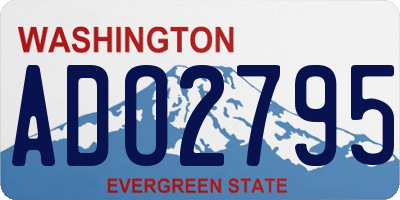 WA license plate ADO2795