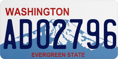 WA license plate ADO2796
