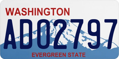 WA license plate ADO2797