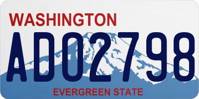 WA license plate ADO2798