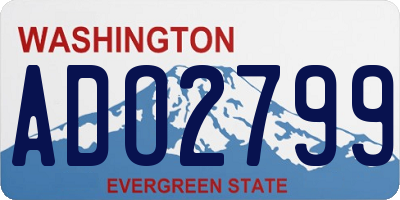 WA license plate ADO2799